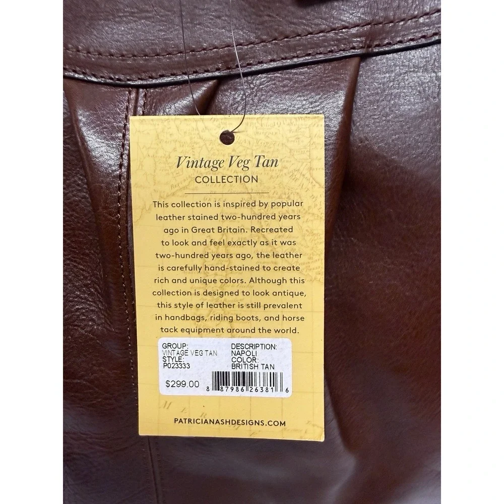 Patricia Nash - Napoli - Leather Shoulder Bag PURSE BRITISH‎ Tan